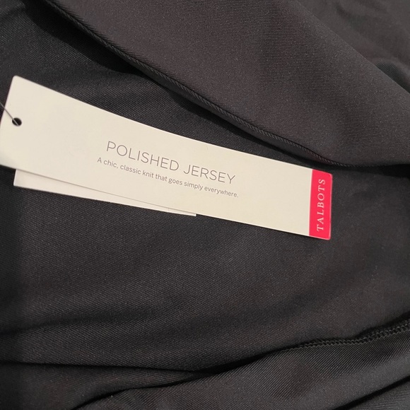 Talbots faux wrap NWT Black TOP XS - Picture 7 of 7